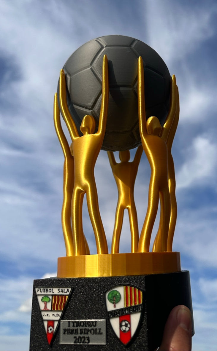 Personalized football trophy