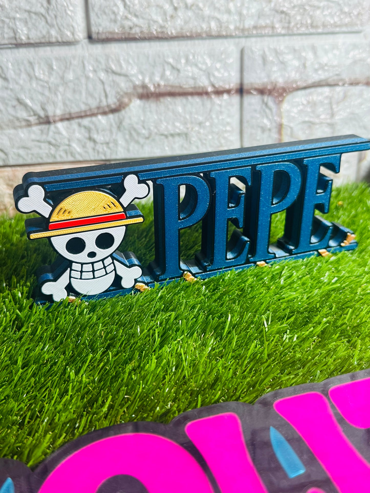 Cartel One Piece con nombre