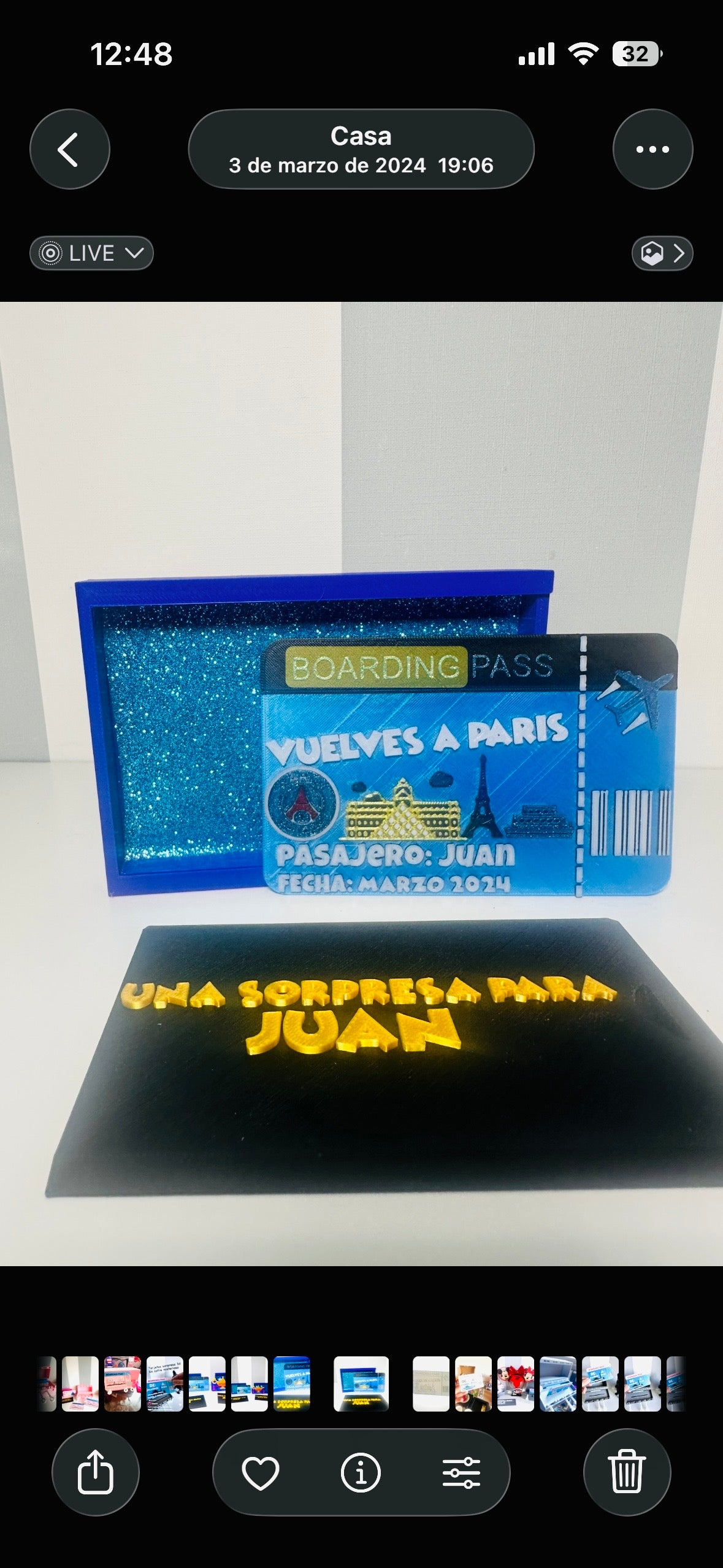 Tarjeta regalo Viaje embarque