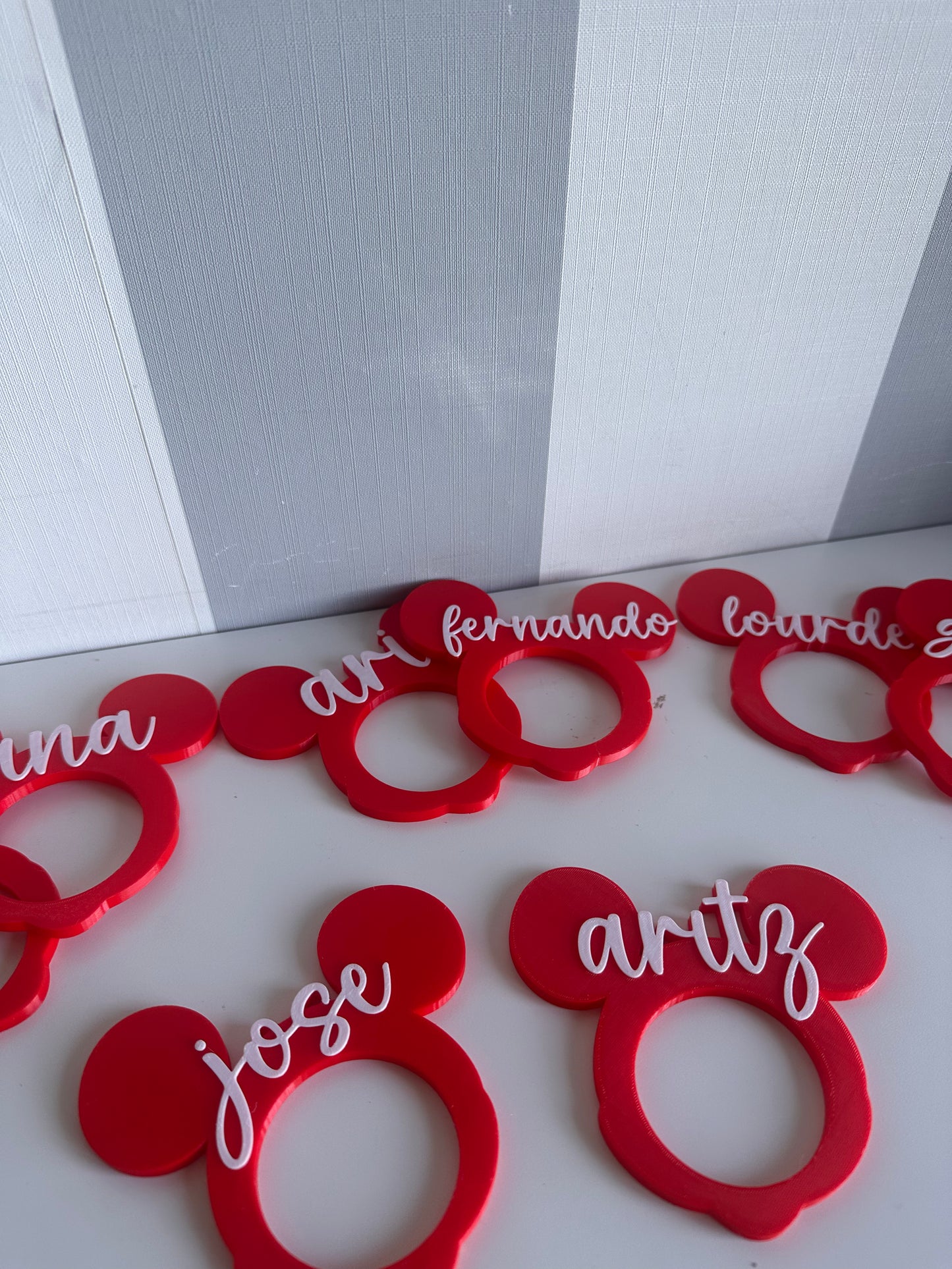 Mickey Mouse napkin ring with name