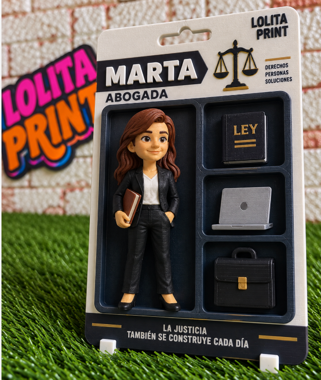 Figura personalizada de abogado 3D con accesorios