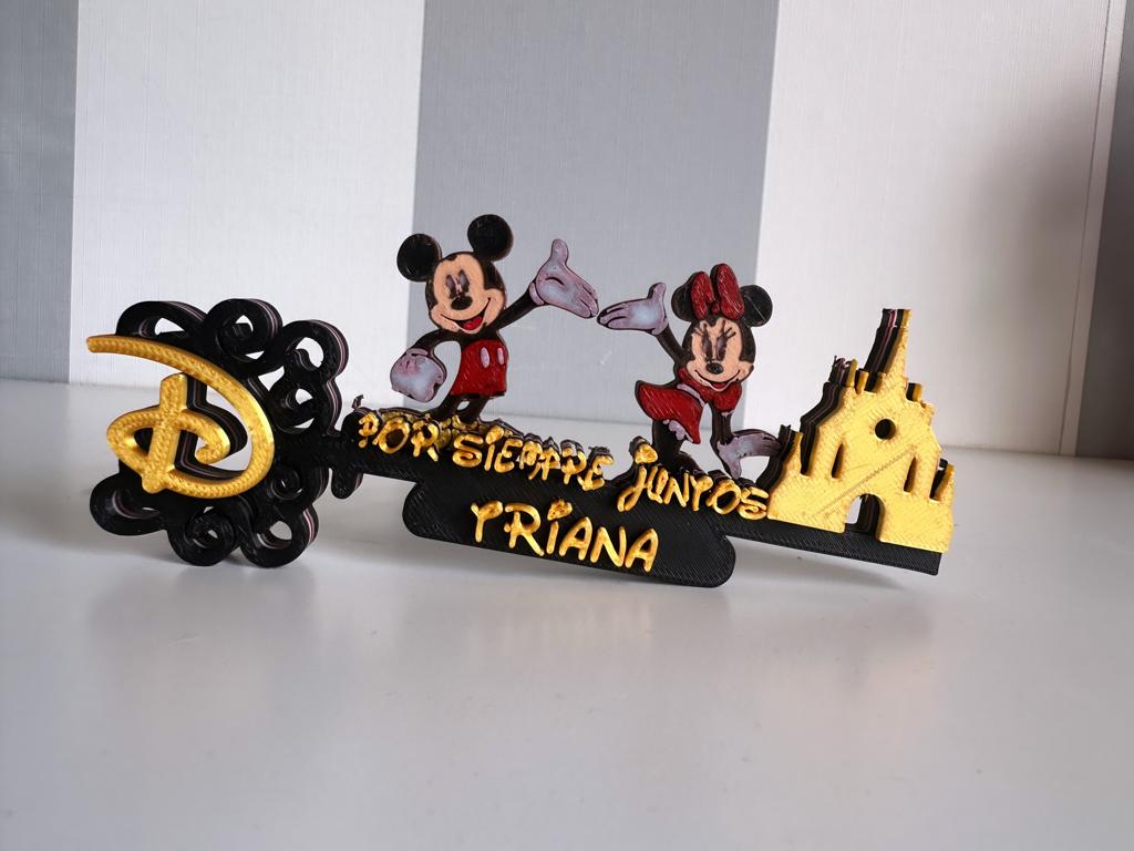 llave disney personalizada mickey minnie color