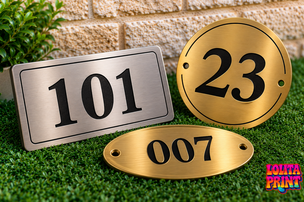Placas Numeradas de Metal Personalizadas
