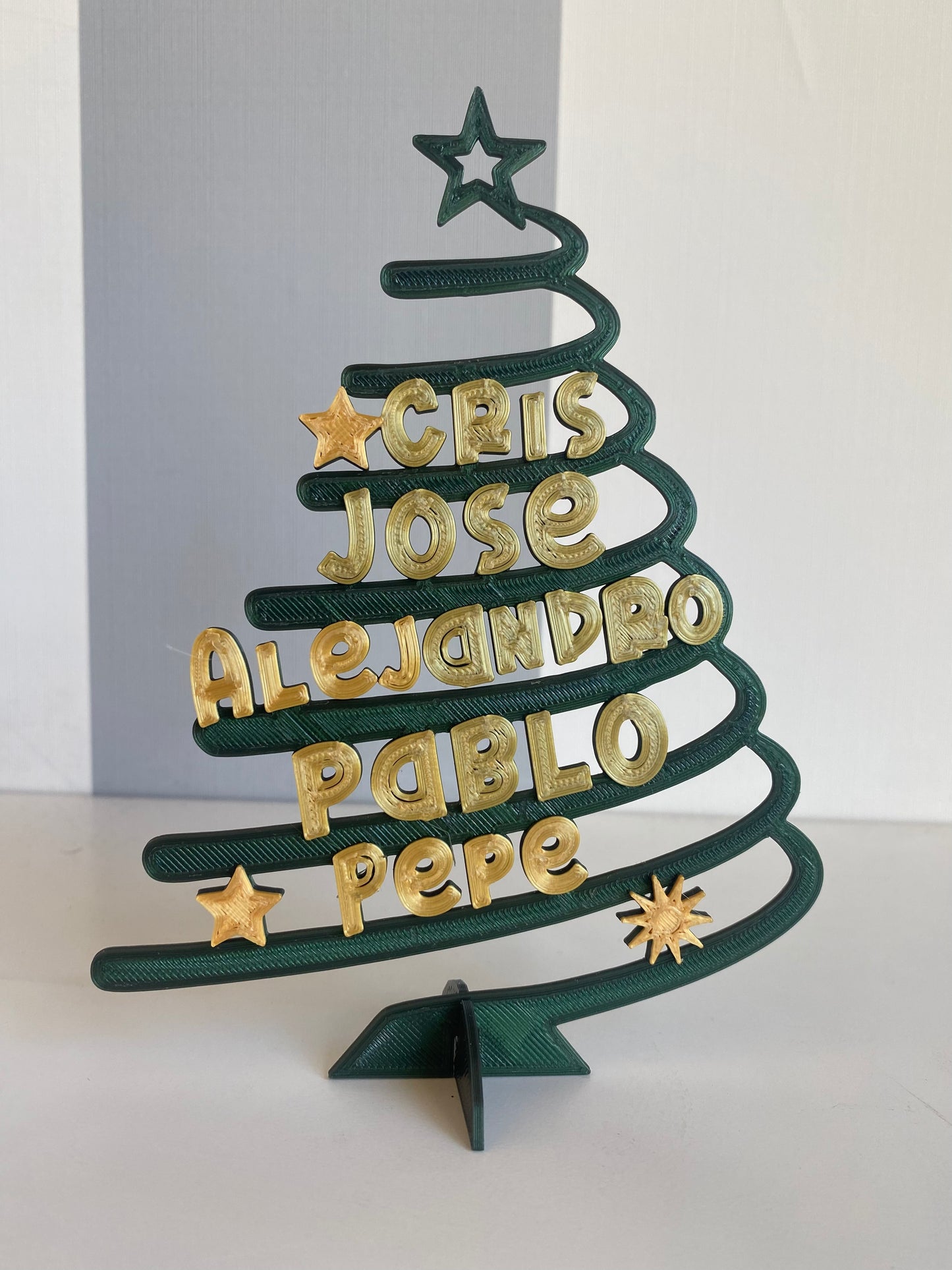 Christmas tree with names