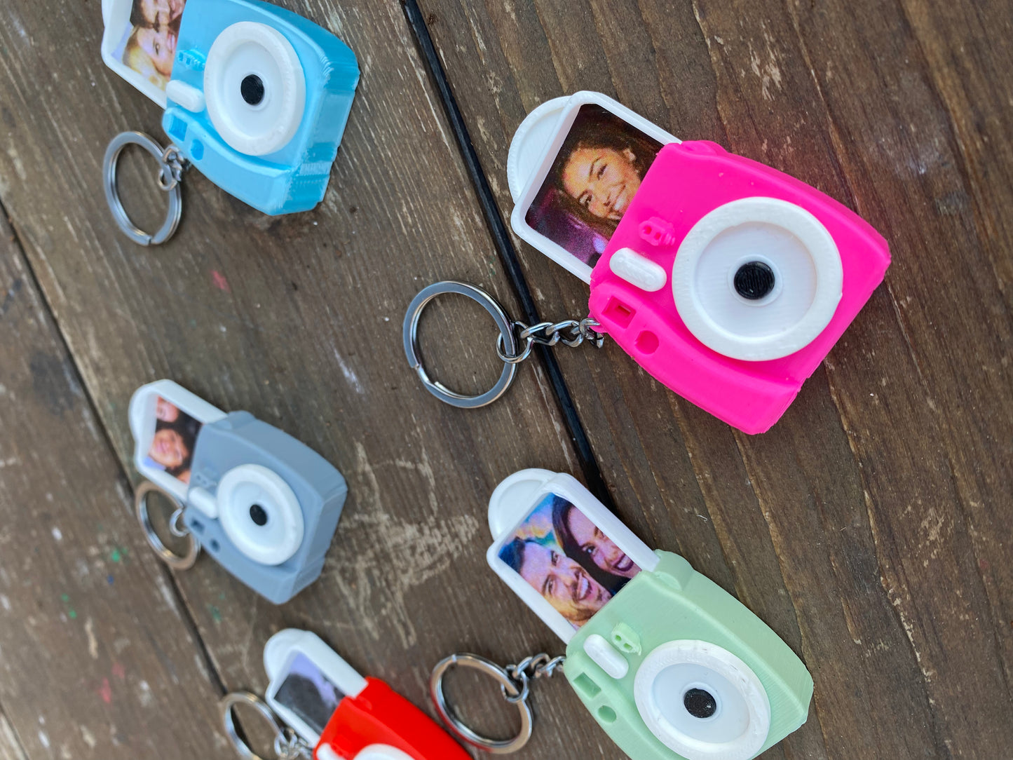 Llavero cámara fotos con fotografía