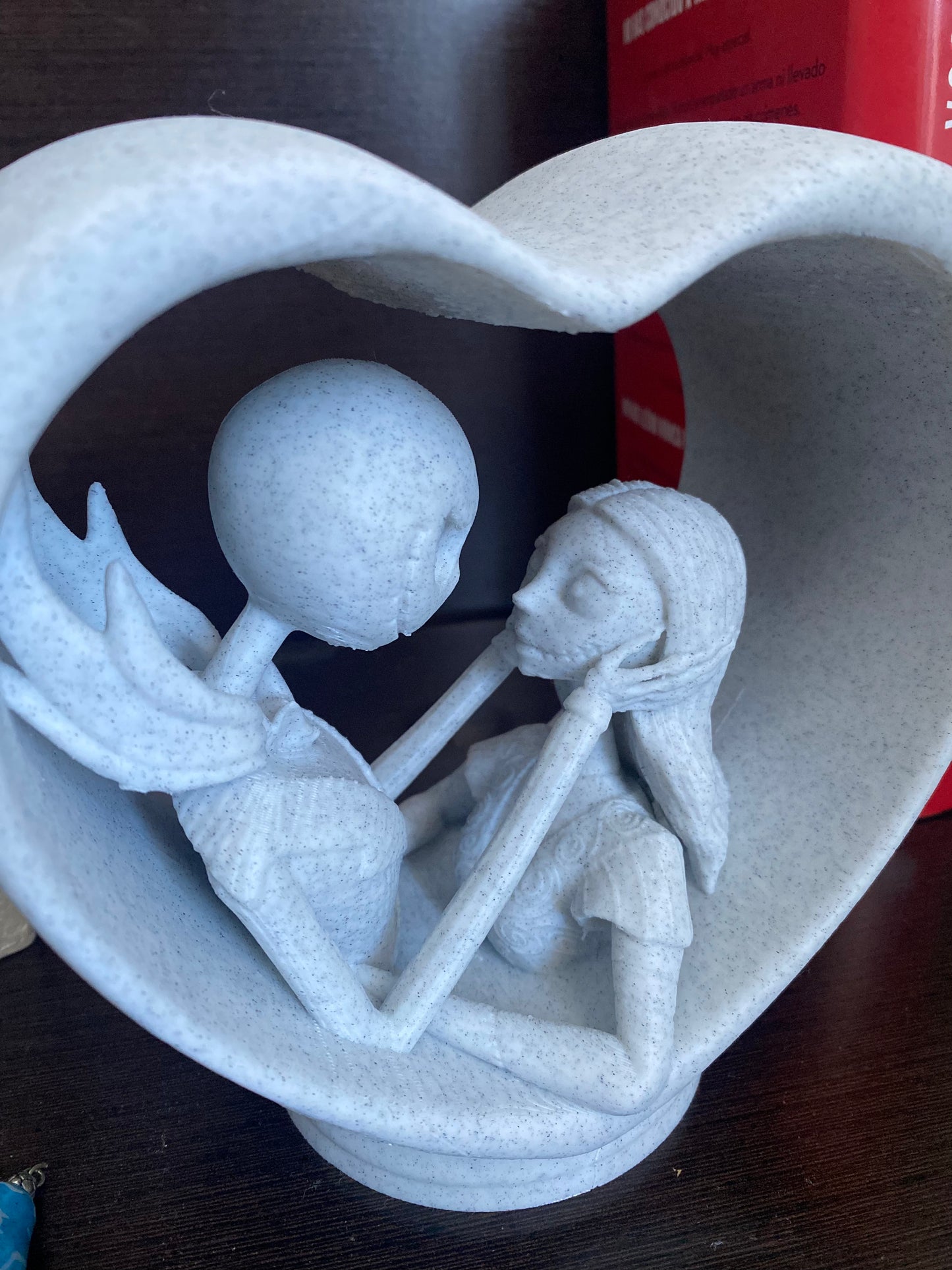 Corazón grande Jack skellington y Sally