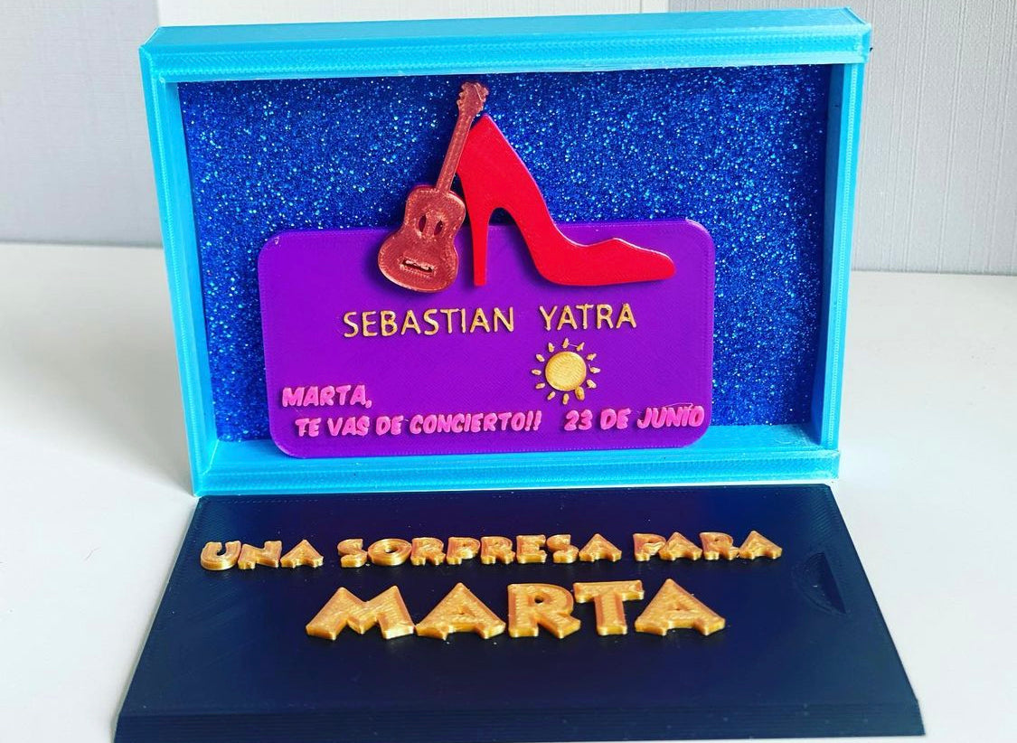 Personalized concert gift card