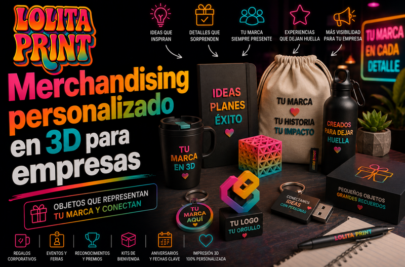 Merchandising personalizado en 3D: por qué tu próximo regalo corporativo no debería salir de un catálogo