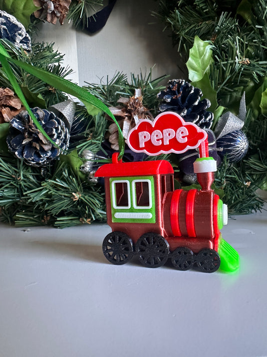 Adorno Navidad Tren personalizado