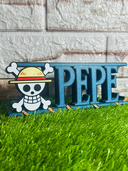 Cartel One Piece con nombre