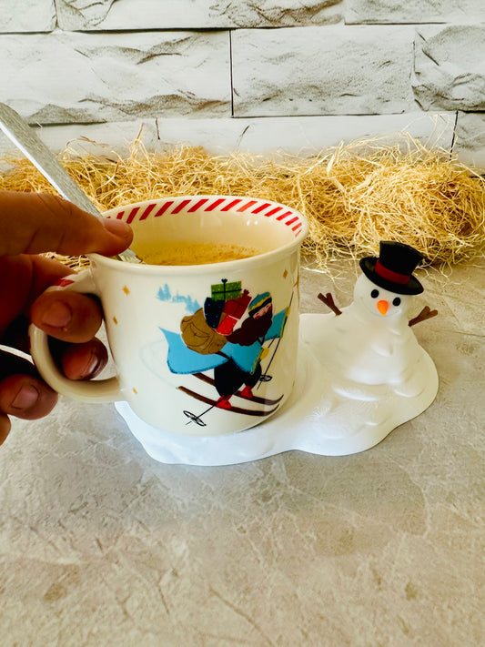Posavasos 3D muñeco de nieve