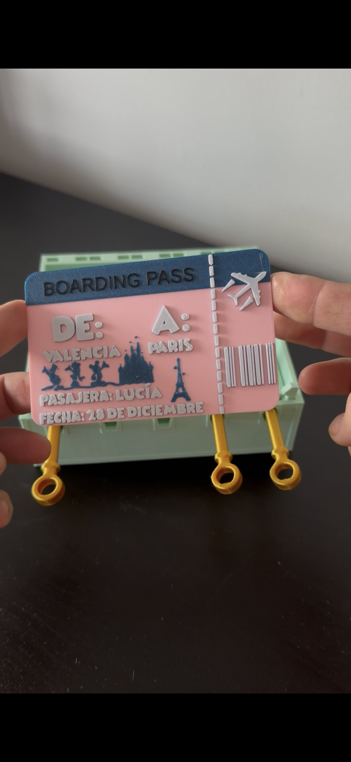 Cofre con tarjetas de embarque