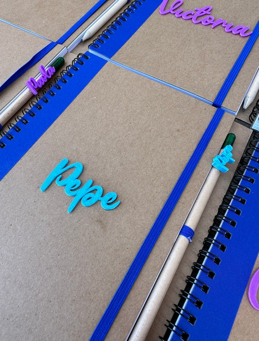 Personalized notebook and pencil