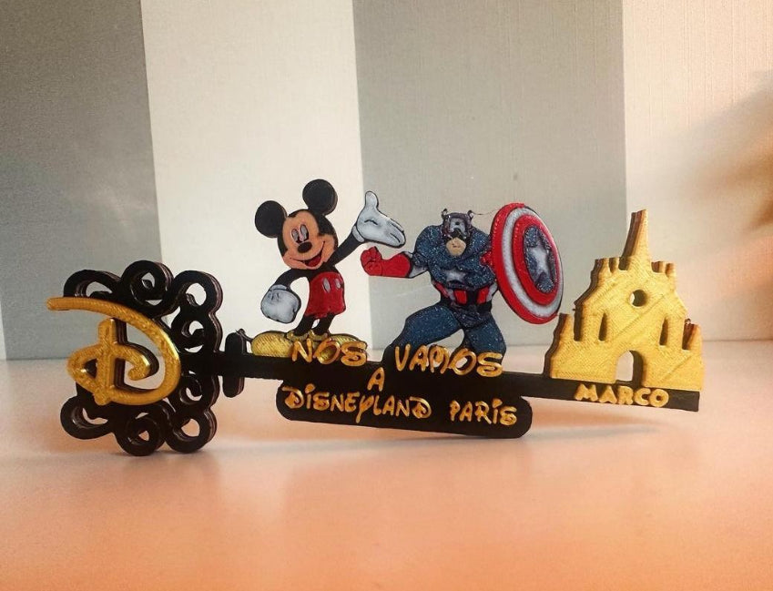 Llave Disney personalizada Mickey y Capitán América