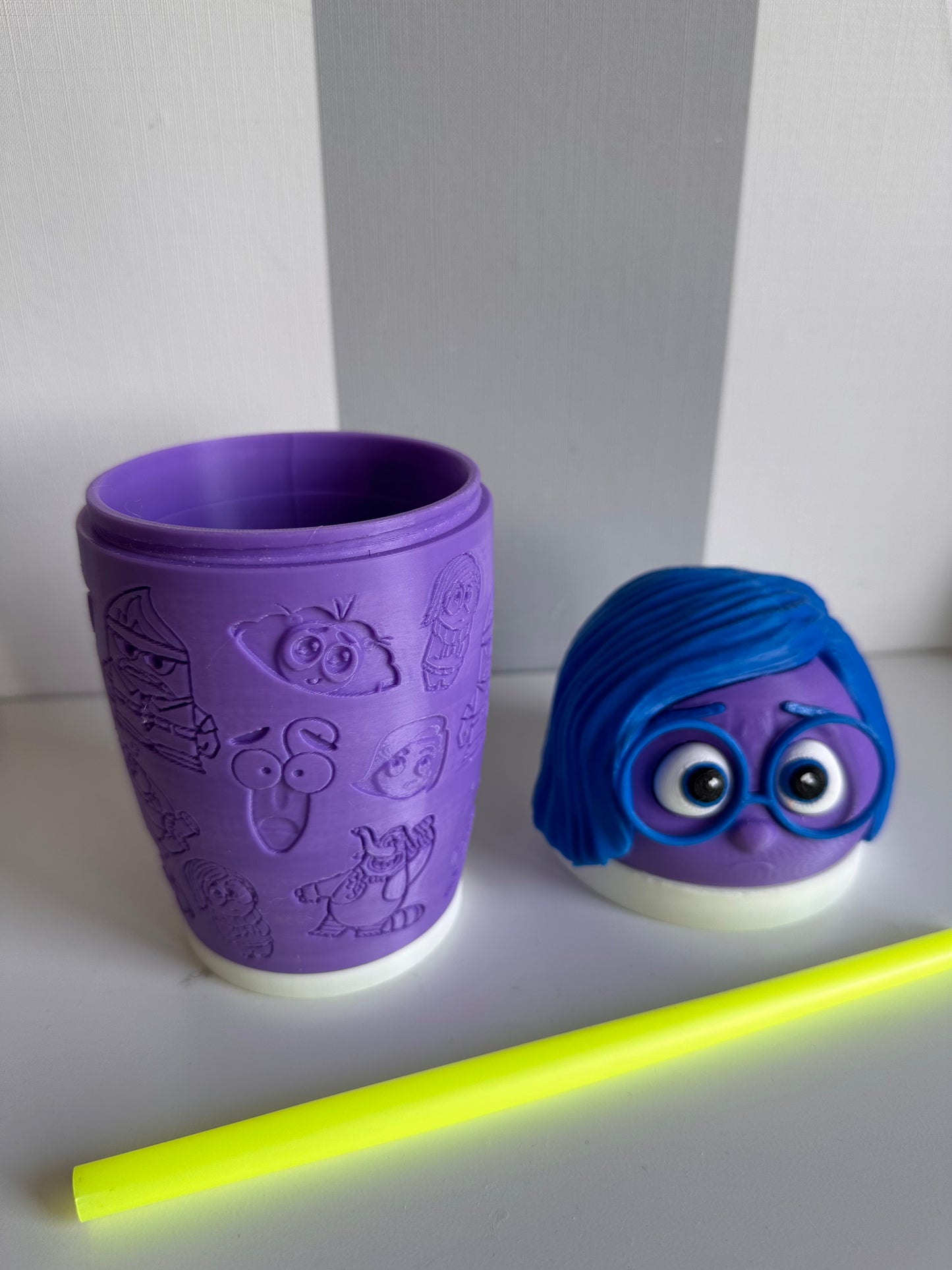 Vaso pajita Del Revés Tristeza (Inside Out Disney)