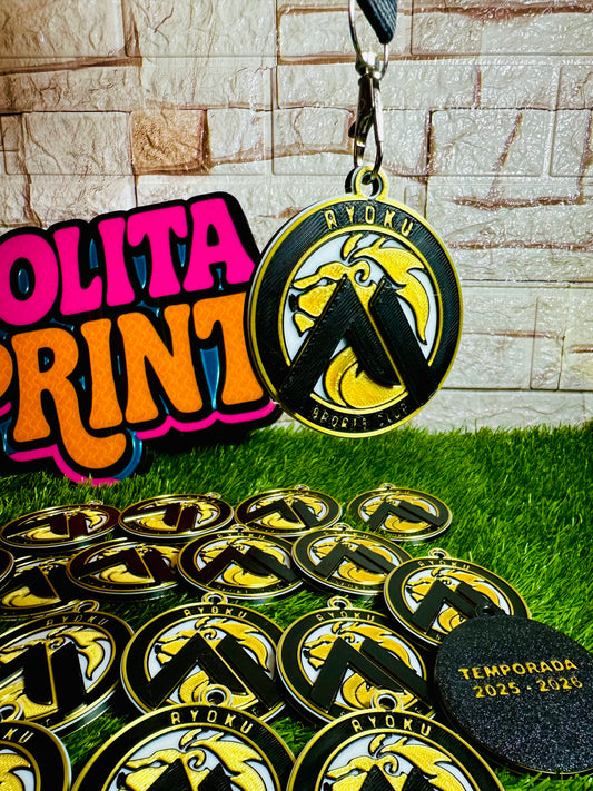 Medallas personalizadas escudo relieve