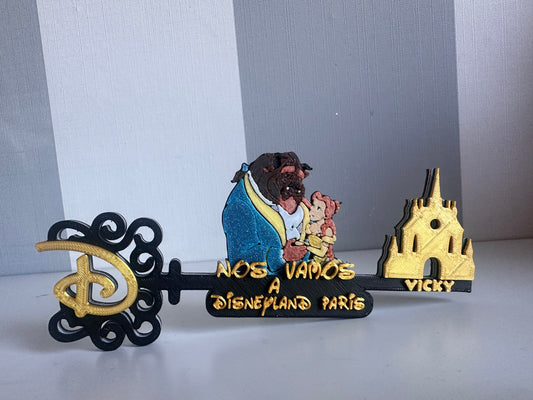 Disney Beauty and the Beast key in color