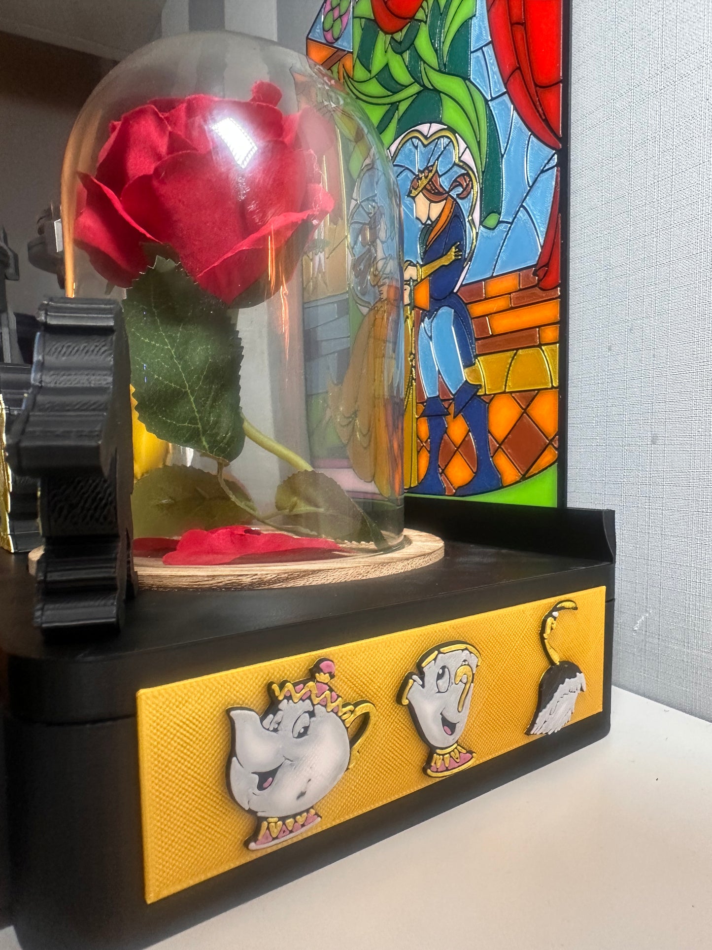 Pink Beauty and the Beast Jewelry Box