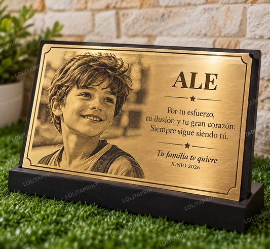 Placa de Homenaje Personalizada con Foto