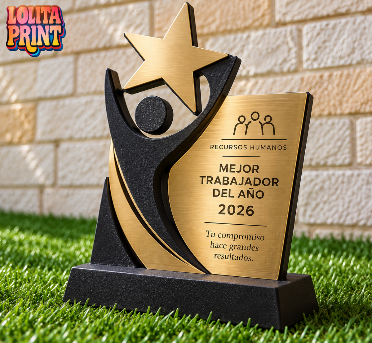 Placa de Reconocimiento 3D de Metal Personalizada