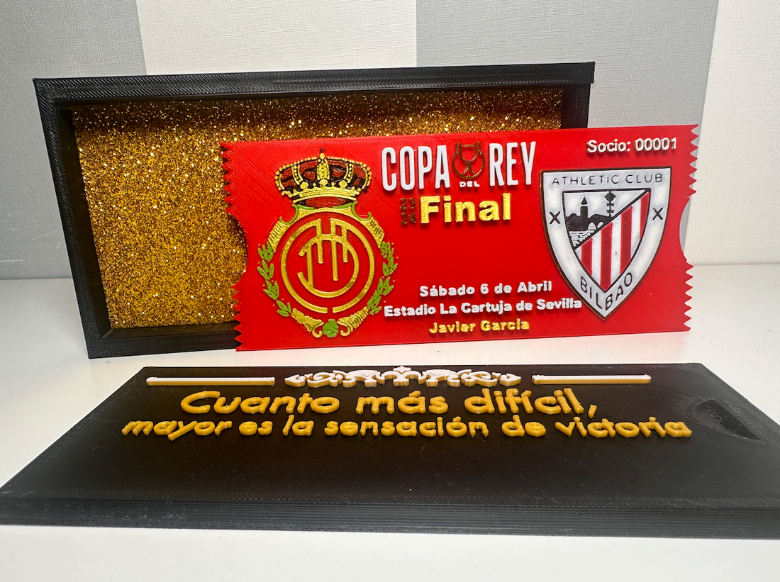 Entrada conmemorativa personalizada impresa en 3D