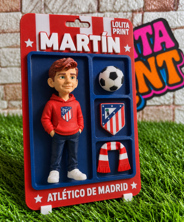 Figura personalizada de aficionado al Atlético de Madrid