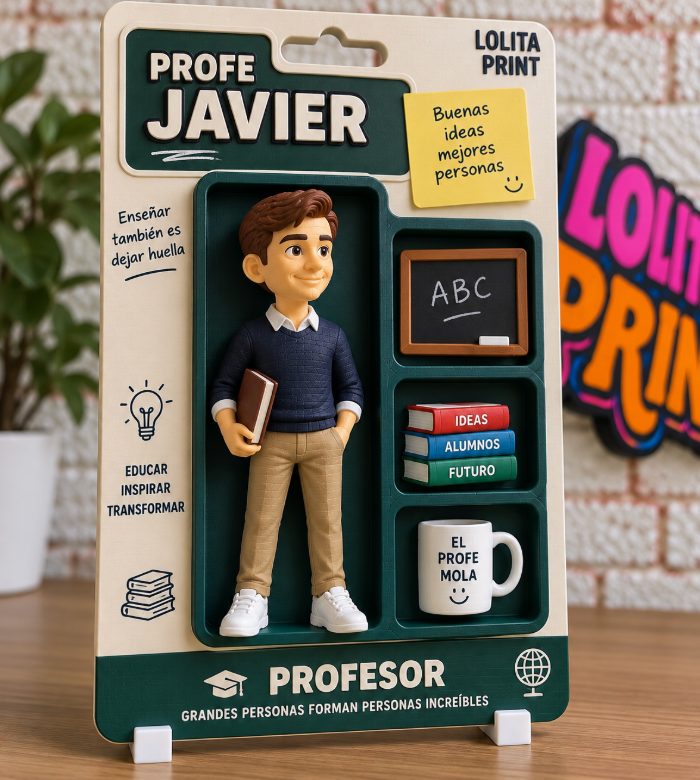 Figura personalizada de profesor 3D | Regalo original