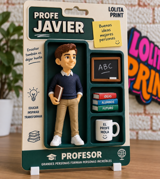 Figura personalizada de profesor 3D | Regalo original