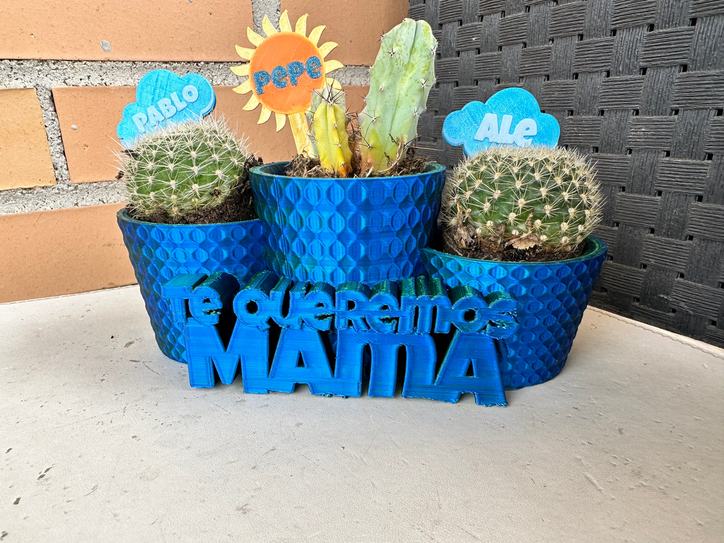 Flowerpot with mother's name