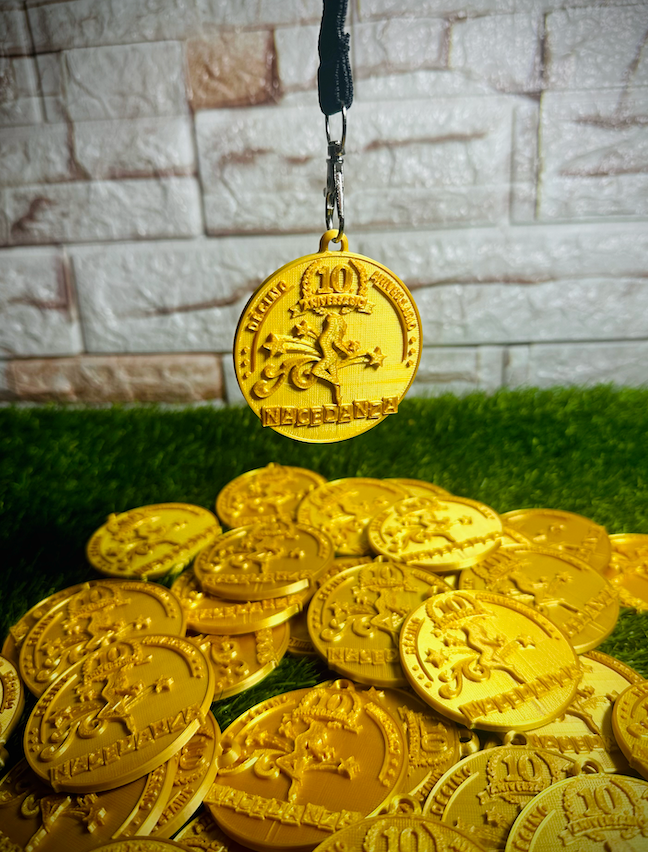 Medalla para campeonato de baile con relieve personalizado