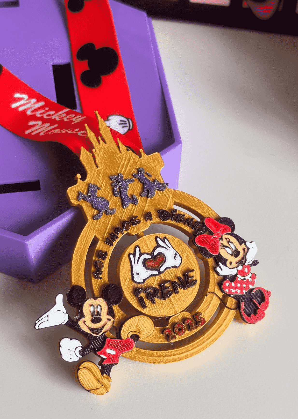 medalla disney personalizada mickey minnie