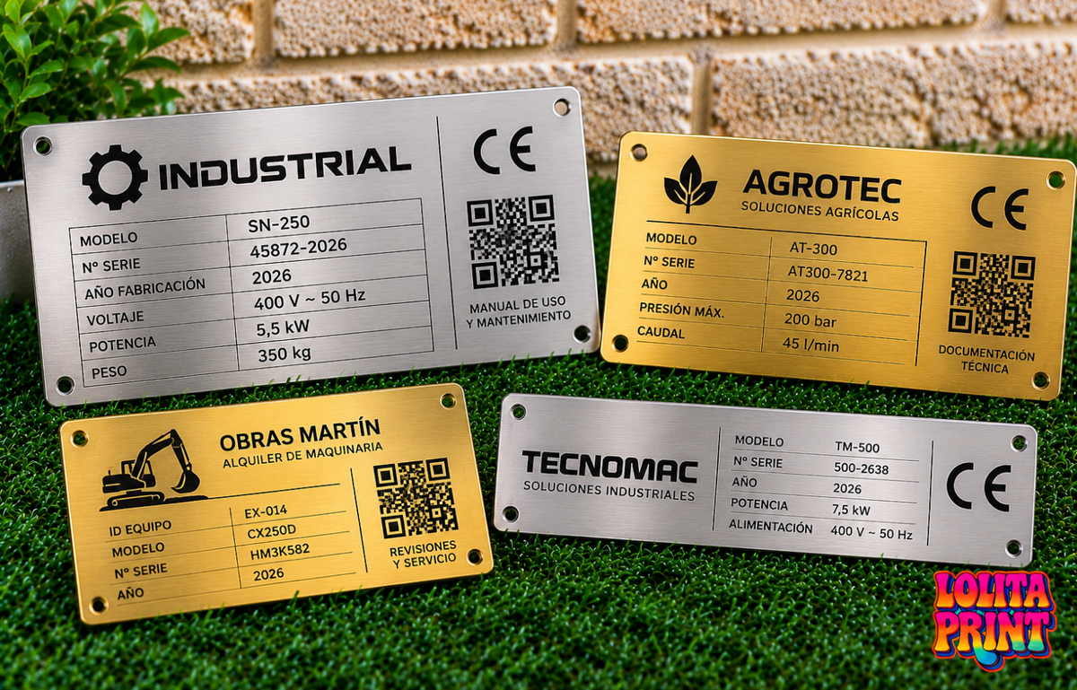 Placa Identificativa para Maquinaria Personalizada