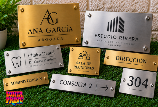 Placa de Latón Personalizada para Empresa con Logo