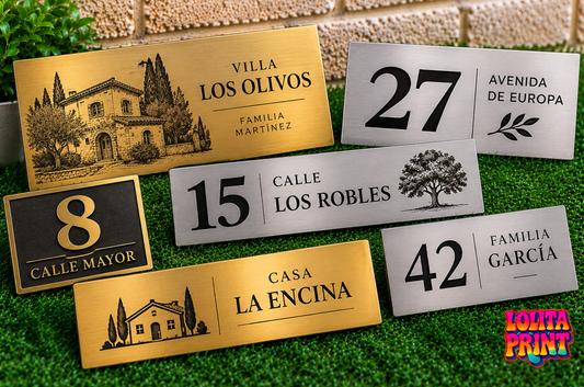 Placa Número de Casa Personalizada en Metal