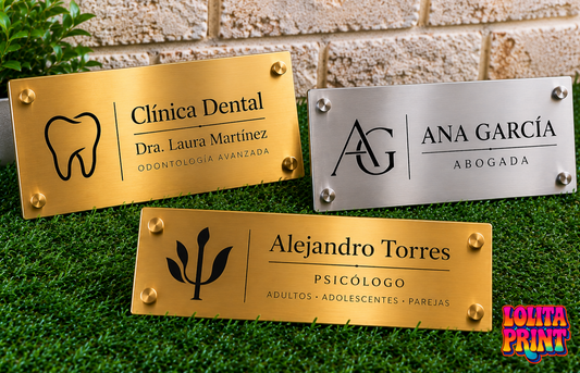 Placa Profesional Personalizada para Puerta