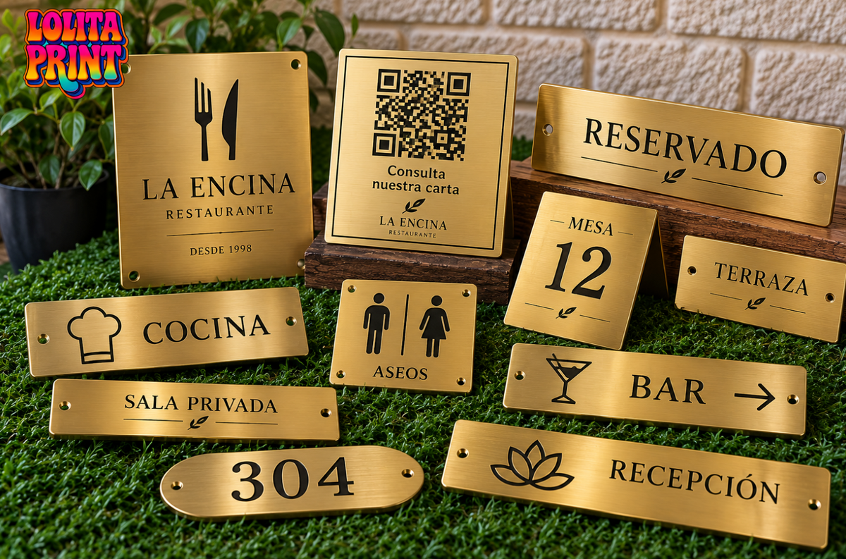 Placas de Latón Personalizadas para Restaurantes