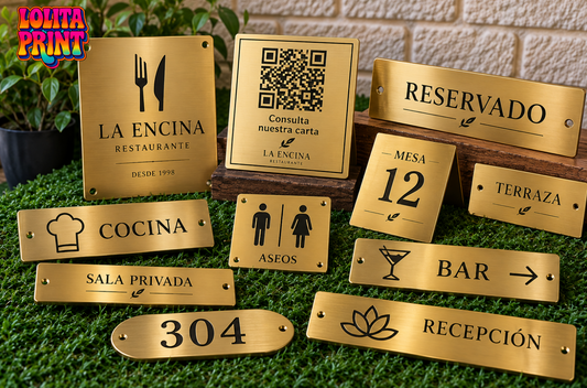 Placas de Latón Personalizadas para Restaurantes