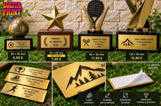 Placa de Latón Personalizada para Trofeo