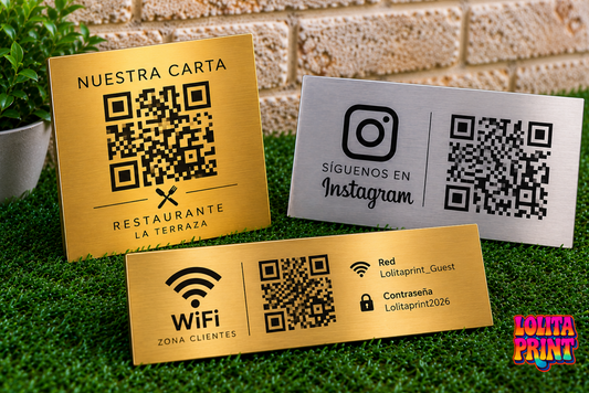Placa QR Personalizada en Metal