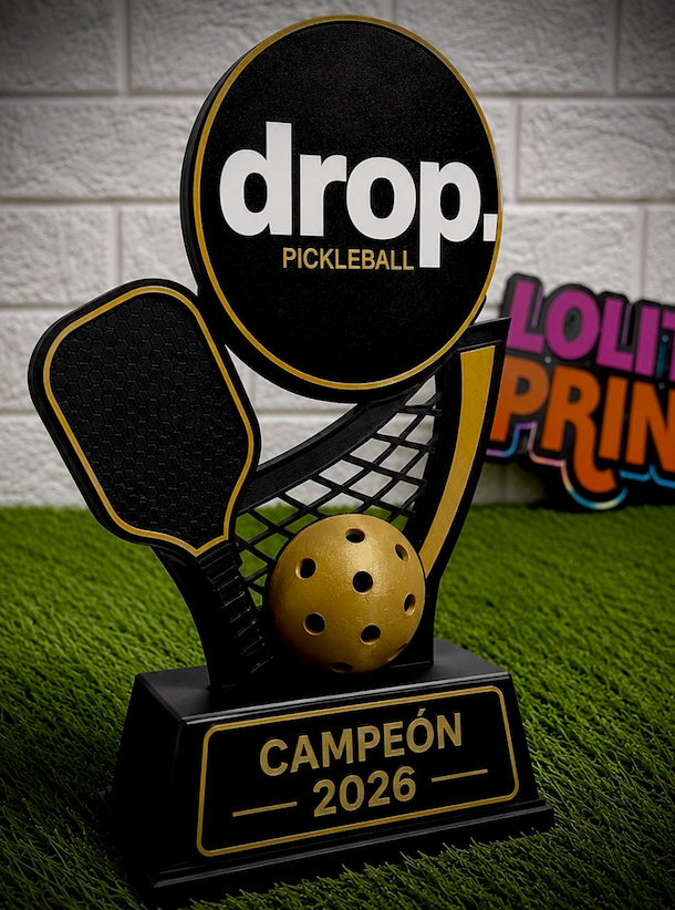 Trofeo con Escudo de Pickleball Personalizado