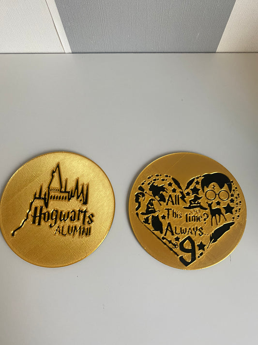 Personalized Harry Potter coasters