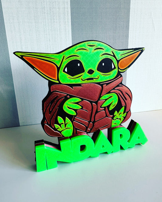Personalized Baby Yoda Poster